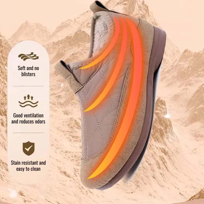 Termiska slip-on-skor för kvinnor för utomhusbruk