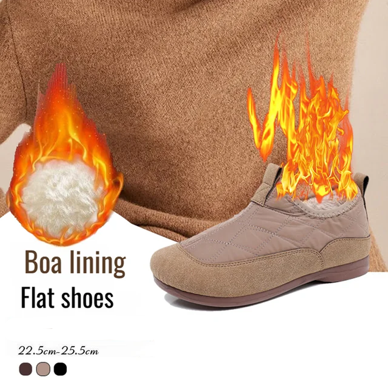 Termiska slip-on-skor för kvinnor för utomhusbruk