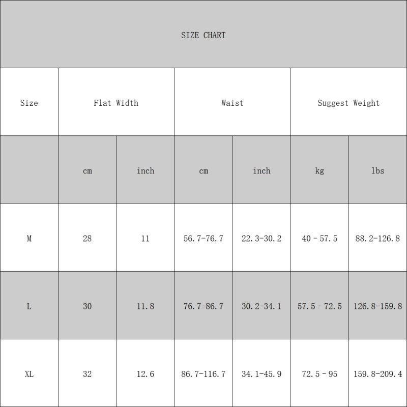 Midjestödbälte för män och kvinnor