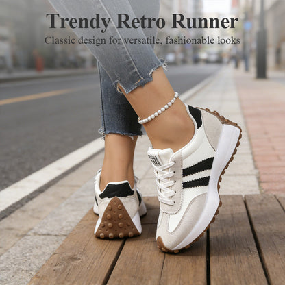 👟💥 63% RABATT! | Låga Casualskor för Damer – 4cm Plattform, Retrodesign & Halksäker!