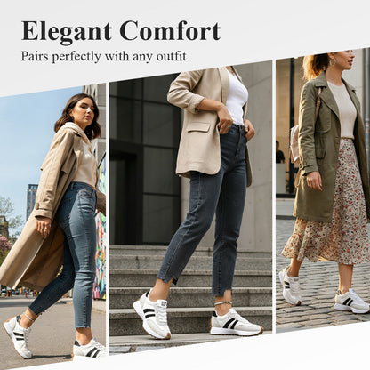 👟💥 63% RABATT! | Låga Casualskor för Damer – 4cm Plattform, Retrodesign & Halksäker!