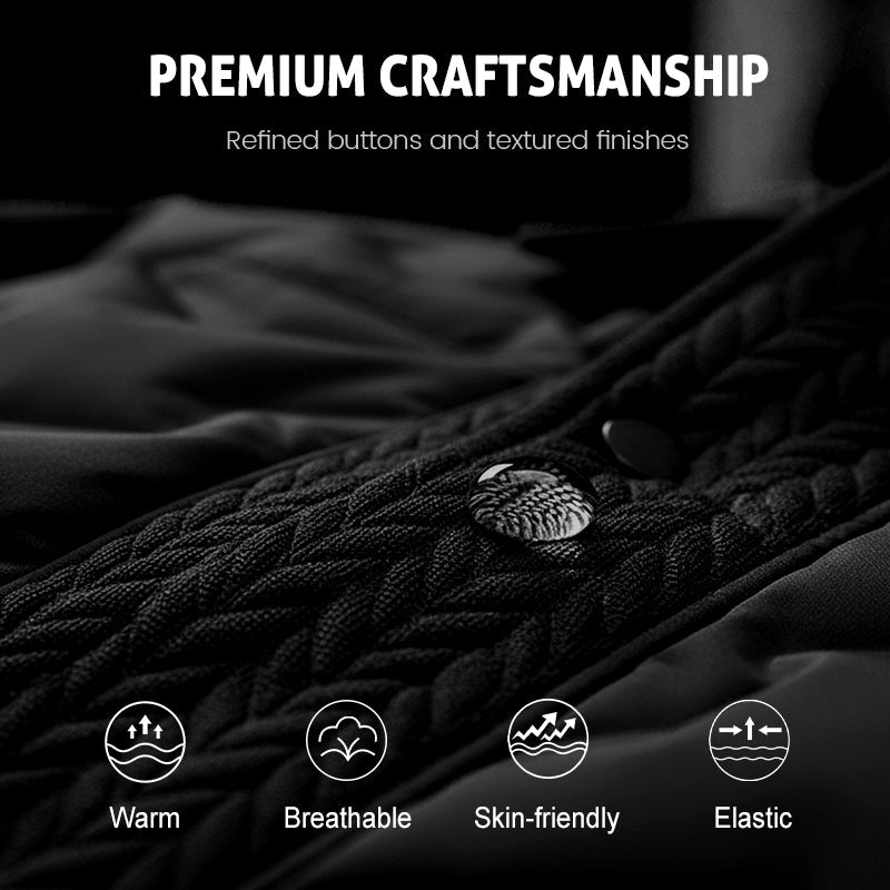 Vintage chic varm kappa med vadderad krage för herr