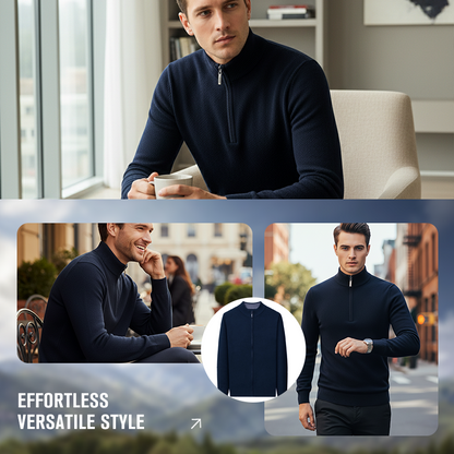 Värdepaket: Varm och bekväm stickad kofta för män + skjorta