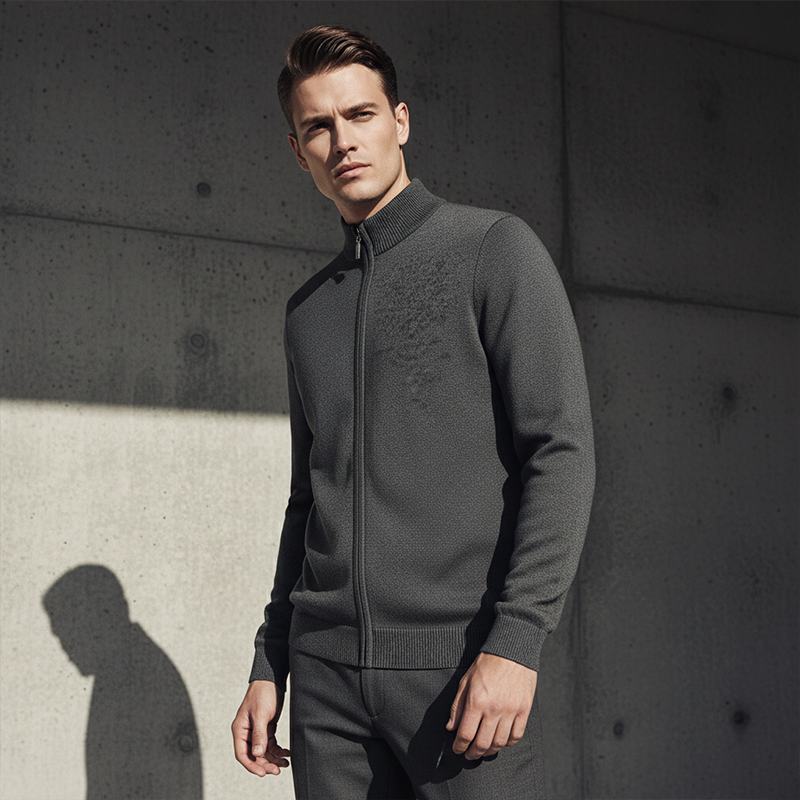 Värdepaket: Varm och bekväm stickad kofta för män + skjorta