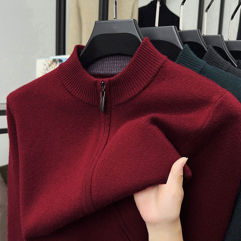 Värdepaket: Varm och bekväm stickad kofta för män + skjorta