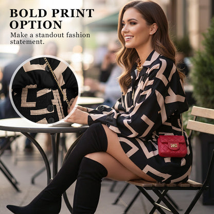 Modig skjortklänning med insvängd midja för kvinnor