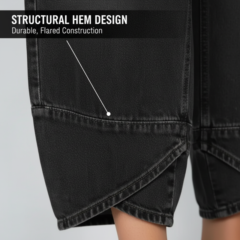 🔥Erbjudande i begränsad tid - Casual, vida ben, beskurna jeans för kvinnor