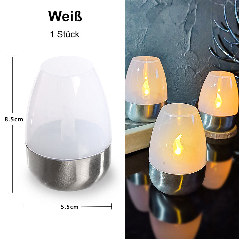 🕯️ KÖP 2 FÅ 1 GRATIS! ☀️ 6-Pack Solenergi-LED-Bordslampor – Flamlösa & Vattentäta, Auto Tänd/Släck med Skymningssensor för Trädgård & Fest 🏕️