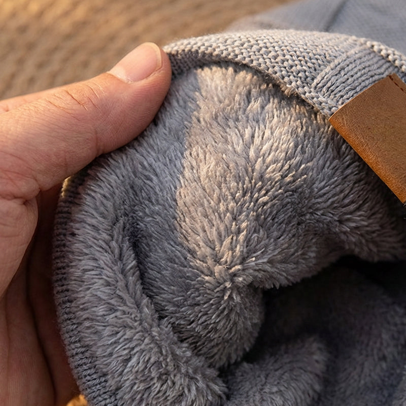 Varm vintermössa med ansiktsskydd