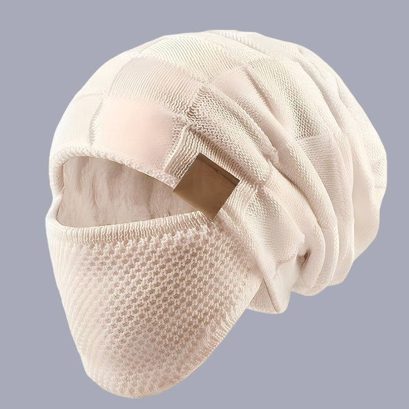 Varm vintermössa med ansiktsskydd