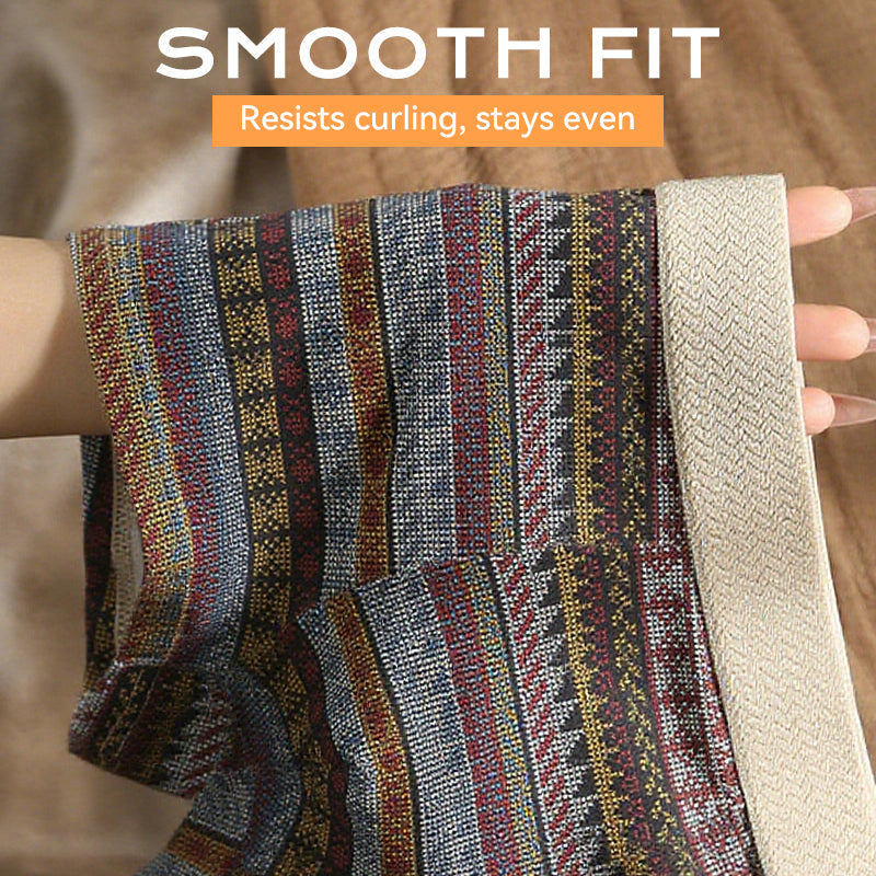 Herrar Andningsbara Boxerkalsonger med Geometriskt Mönster