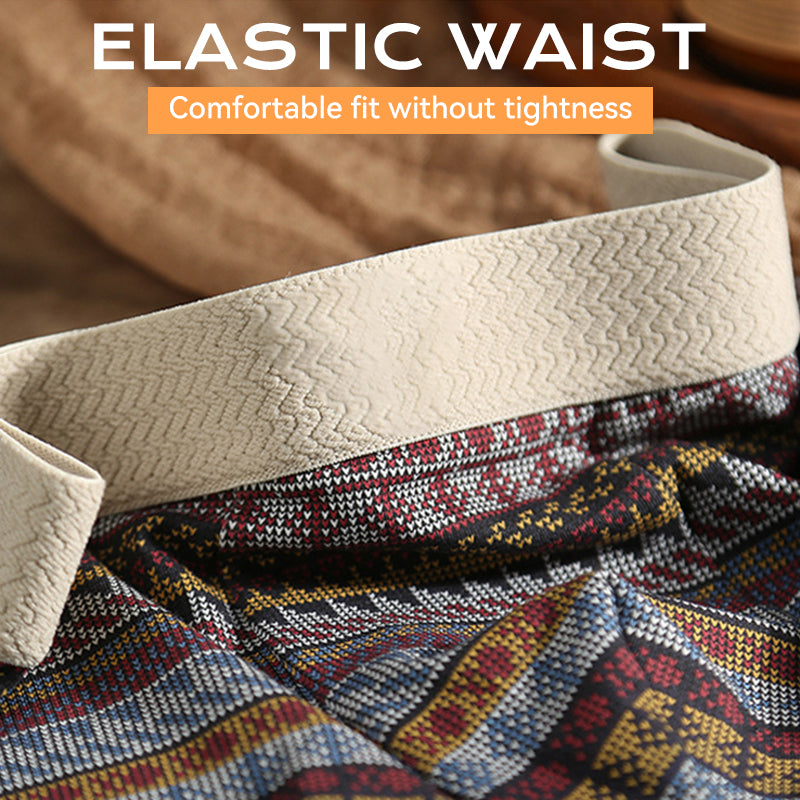 Herrar Andningsbara Boxerkalsonger med Geometriskt Mönster