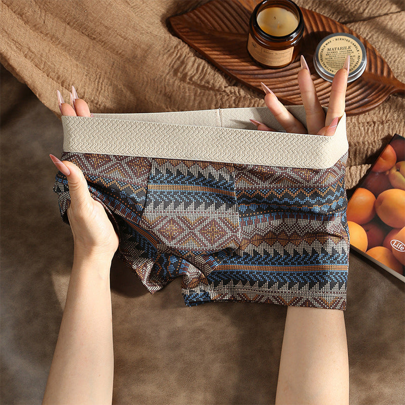 Herrar Andningsbara Boxerkalsonger med Geometriskt Mönster