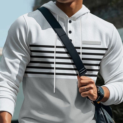 🔥Färgblockerad träningsoverall med huva för herr