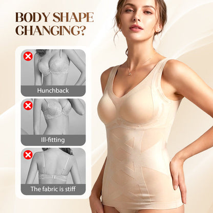Sömlös magkontrollande shapewear-linne