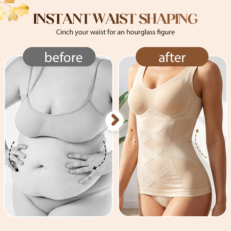 Sömlös magkontrollande shapewear-linne