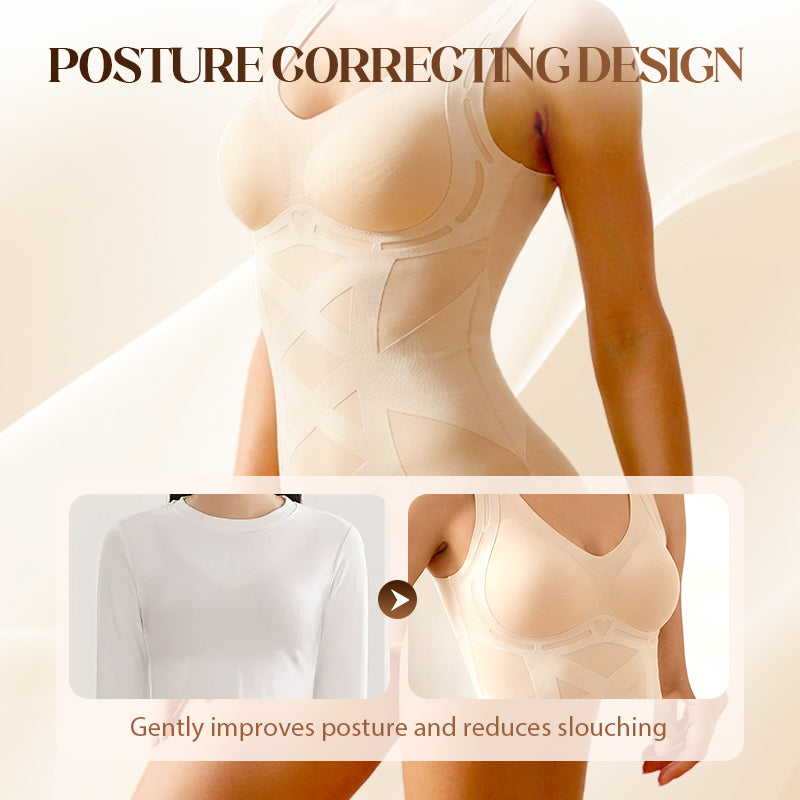 Sömlös magkontrollande shapewear-linne