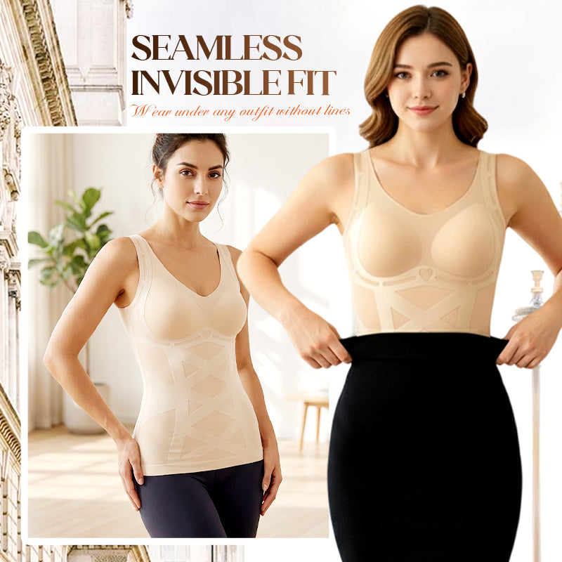 Sömlös magkontrollande shapewear-linne