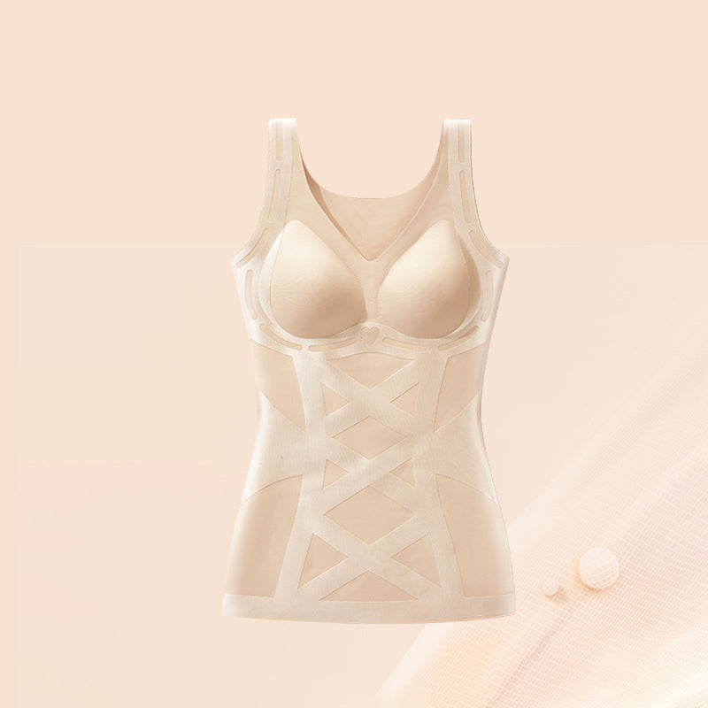 Sömlös magkontrollande shapewear-linne