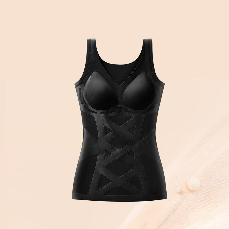 Sömlös magkontrollande shapewear-linne