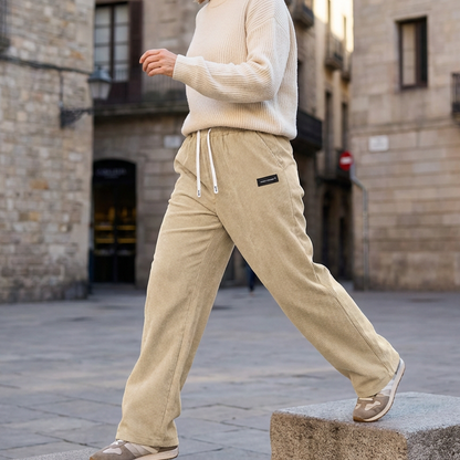 ✨💓Dambyxor i corduroy med vid ben och dragsko🔥