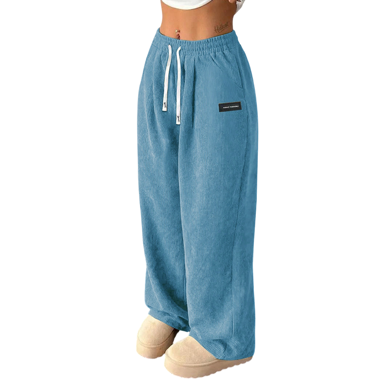 ✨💓Dambyxor i corduroy med vid ben och dragsko🔥