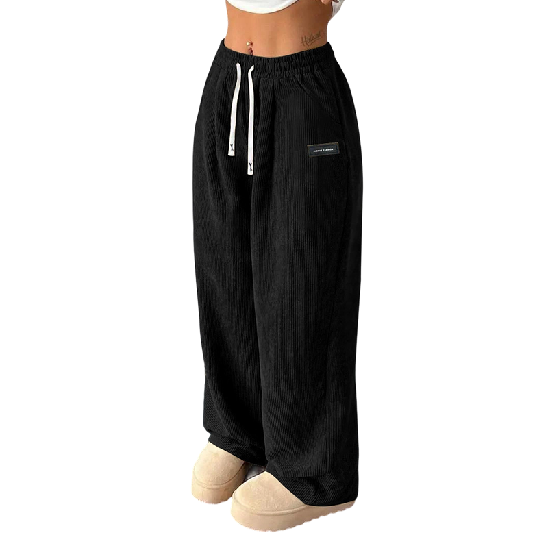 ✨💓Dambyxor i corduroy med vid ben och dragsko🔥