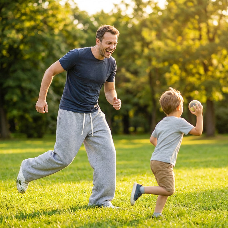 Bekväma fritidsbyxor för herr med dragsko