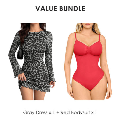 🎁Köp tre artiklar och få gratis leverans💥Damklänning i leopardmönster🐆