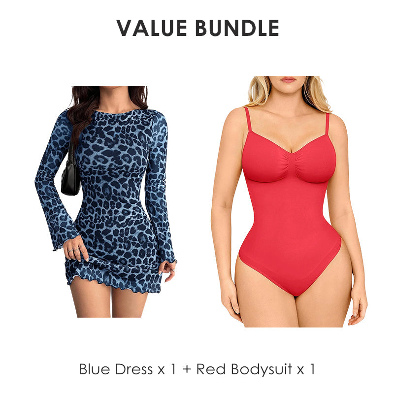🎁Köp tre artiklar och få gratis leverans💥Damklänning i leopardmönster🐆