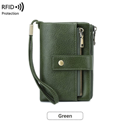 ⏳Begränsad tid – 66% rabatt⏰Damers RFID-säker läderplånbok