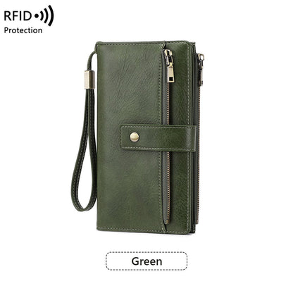 ⏳Begränsad tid – 66% rabatt⏰Damers RFID-säker läderplånbok