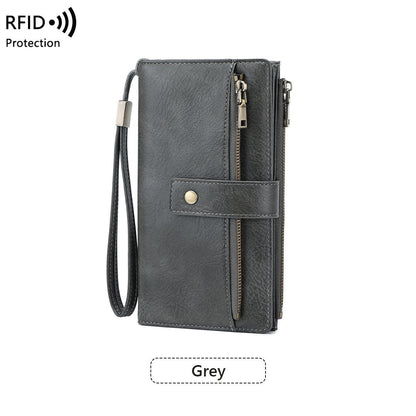 ⏳Begränsad tid – 66% rabatt⏰Damers RFID-säker läderplånbok