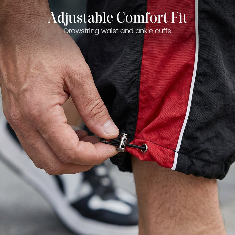 Snabborkande träningsbyxor för herr med sidoränder