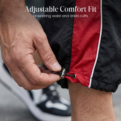 Snabborkande träningsbyxor för herr med sidoränder