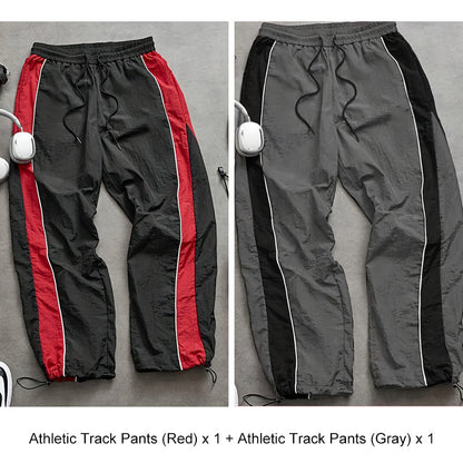 Snabborkande träningsbyxor för herr med sidoränder