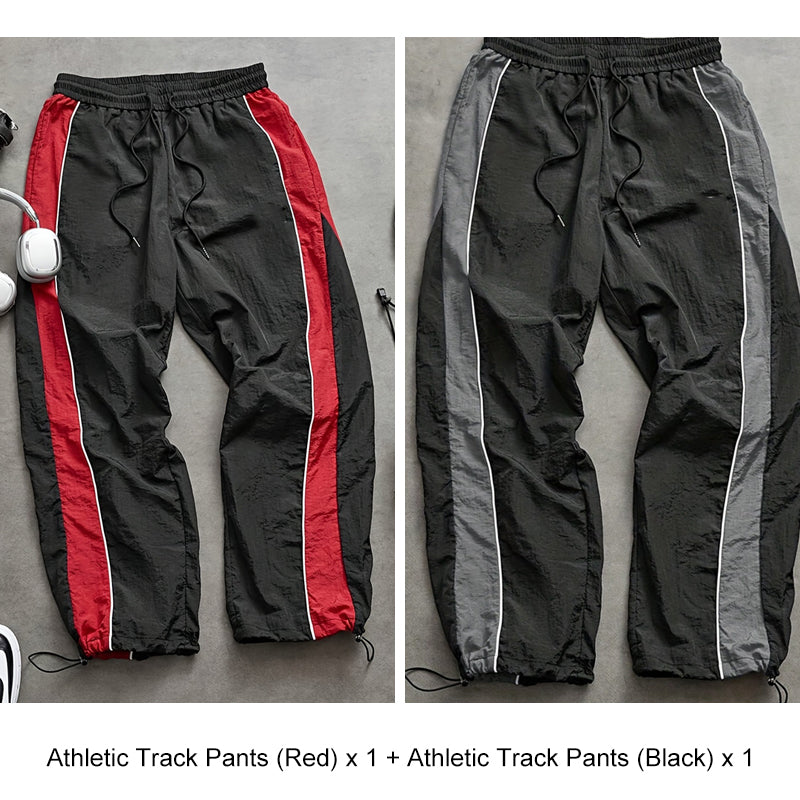 Snabborkande träningsbyxor för herr med sidoränder