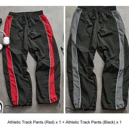 Snabborkande träningsbyxor för herr med sidoränder