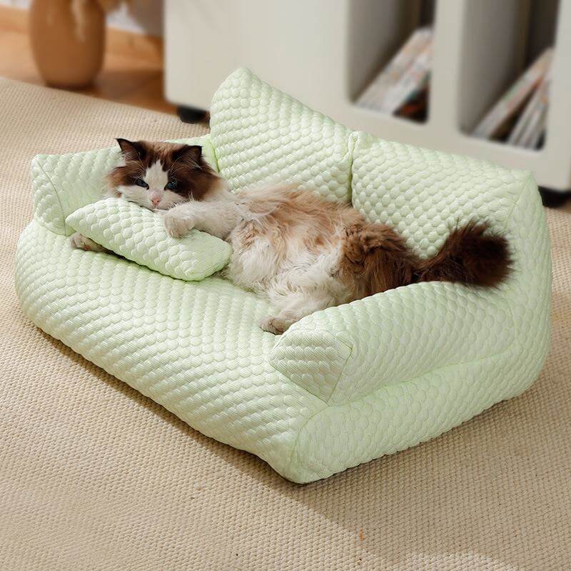 Ice Silk Cooling Pet Bed Andas tvättbar hundsoffa