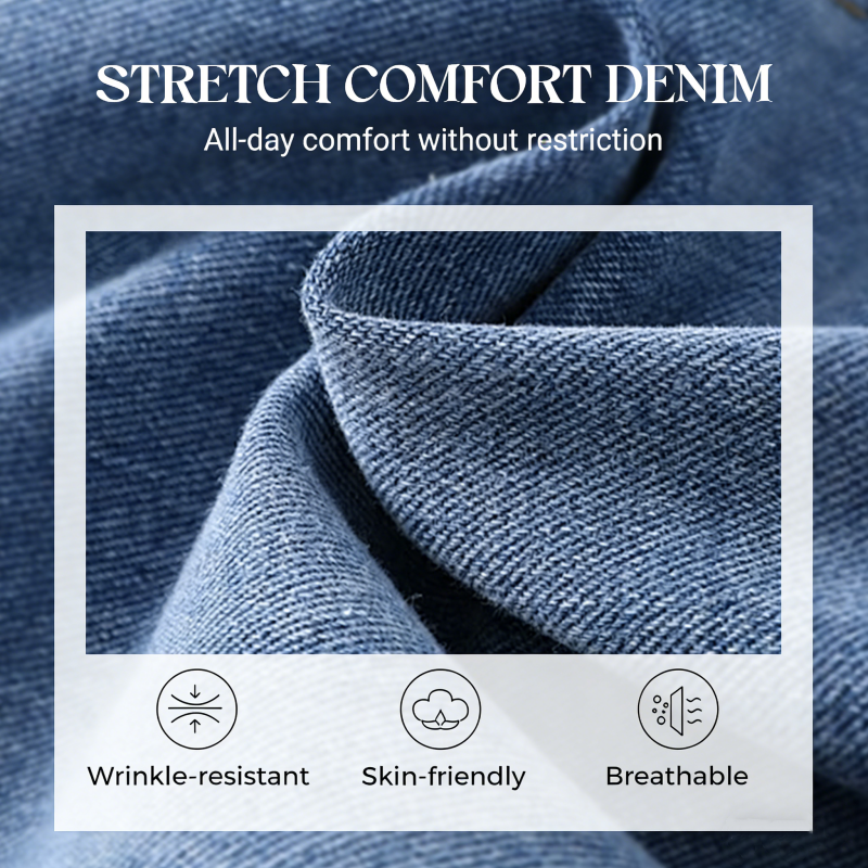 Högmidjade jeans med vida ben och slitsar på sidorna för kvinnor