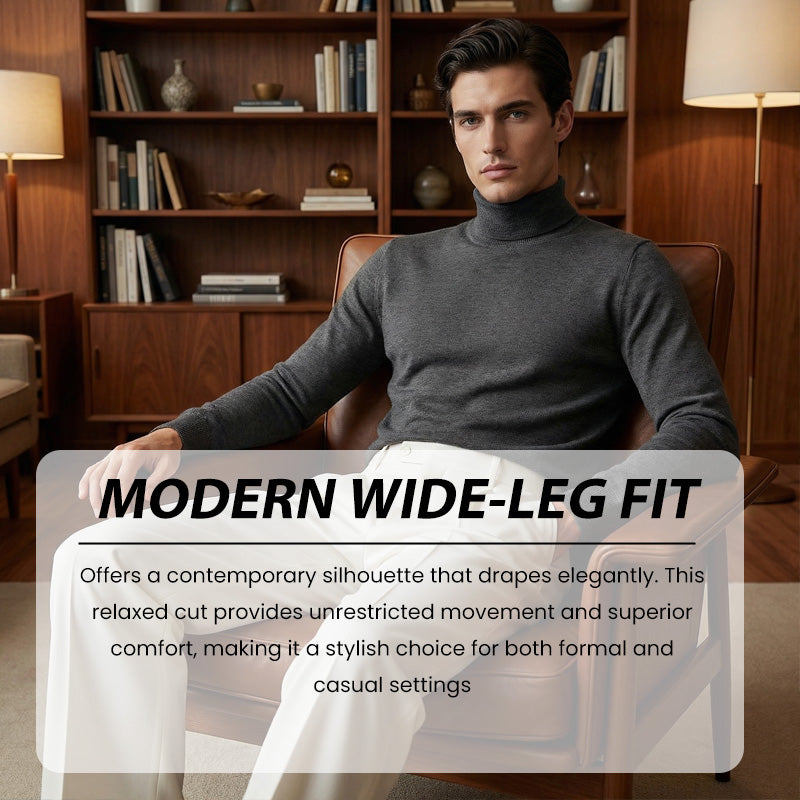 👖 60% RABATT! ✨ Casual Plisserade Byxor med Vida Ben för Herr – Bekväm Passform, Modern Stil & Mångsidig Användning 🏠