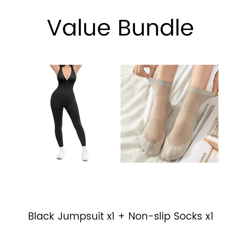 🥳 2026 ÅRETS HETA REA 🥳 💞 ÖVER 50 000 SÅLDA! 🌸 🦋 50% RABATT på högstretchig byxdress med V-ringning – Bekväm hela dagen för träning och mycket mer. Andningsbar, flexibel och chic utan ansträngning. Din självklara favorit för rörelse. 🧘‍♀️ 💫