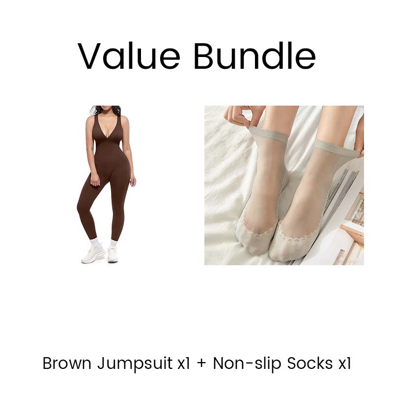 🥳 2026 ÅRETS HETA REA 🥳 💞 ÖVER 50 000 SÅLDA! 🌸 🦋 50% RABATT på högstretchig byxdress med V-ringning – Bekväm hela dagen för träning och mycket mer. Andningsbar, flexibel och chic utan ansträngning. Din självklara favorit för rörelse. 🧘‍♀️ 💫