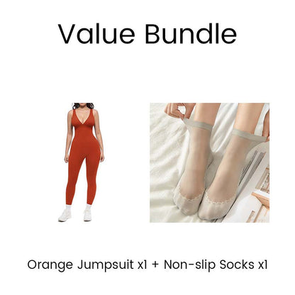 🥳 2026 ÅRETS HETA REA 🥳 💞 ÖVER 50 000 SÅLDA! 🌸 🦋 50% RABATT på högstretchig byxdress med V-ringning – Bekväm hela dagen för träning och mycket mer. Andningsbar, flexibel och chic utan ansträngning. Din självklara favorit för rörelse. 🧘‍♀️ 💫