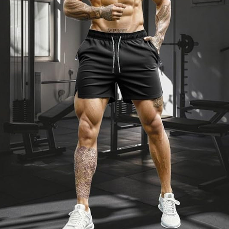 🏃‍♂️🔥 64% RABATT! | Snabborkande Sportshorts för Herr – Säkra Fickor & Elastisk Midja!