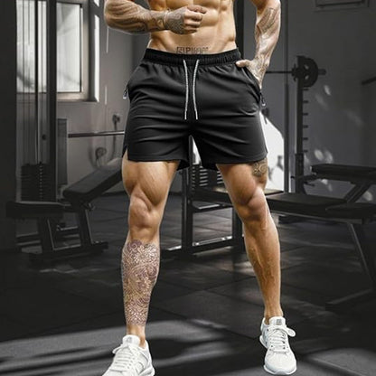 🏃‍♂️🔥 64% RABATT! | Snabborkande Sportshorts för Herr – Säkra Fickor & Elastisk Midja!