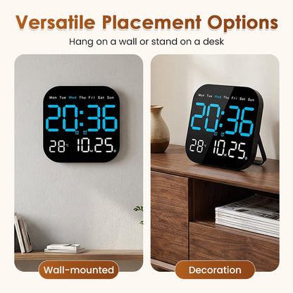 ⏰✨ 50% RABATT! | Multifunktionell Digital Väckarklocka – Temperatur, Justerbar Ljus & Fjärrkontroll!