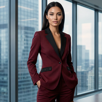 Modernt formellt kostymset med raka byxor