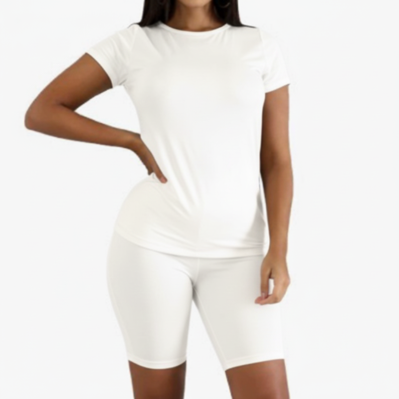 🔥🎁Nyhet 55 % RABATT🔥2-delat set med sporttop och shorts för damer