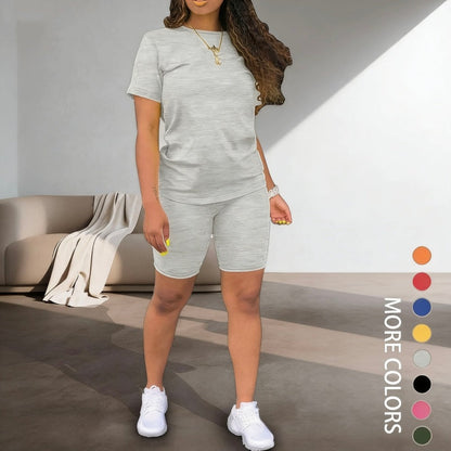 🔥🎁Nyhet 55 % RABATT🔥2-delat set med sporttop och shorts för damer